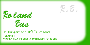 roland bus business card